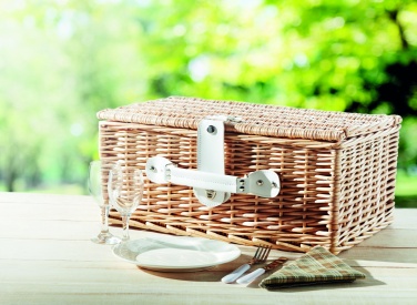 Logotrade promotional gift picture of: Wicker picnic basket 2 people